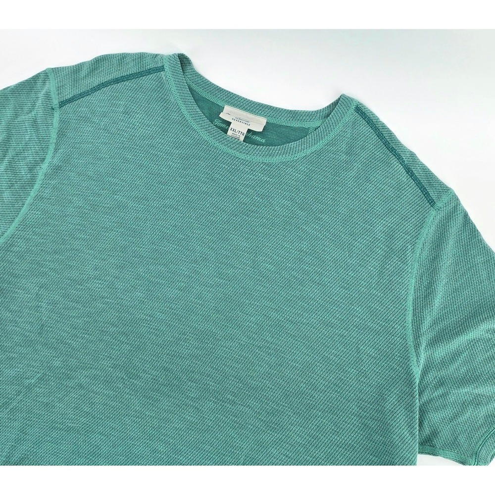 Tommy Bahama IslandZone Shirt Reversible Teal Green Mens Size 2XL Coastal
